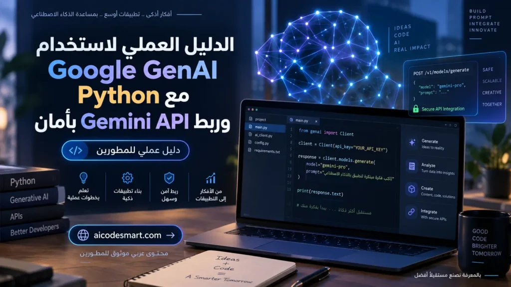 ربط Gemini API مع Python باستخدام Google GenAI